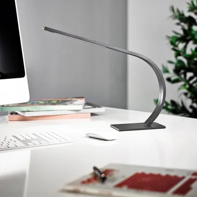 Produktbild von MeLiTec LED Schreibtischleuchte T94-2 in Anthrazit, dimmbar mit Memory-Funktion, 36 cm hoch, energiesparend, warmweißes Licht : Anthrazit Oberfläche: Anthrazit