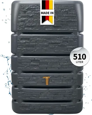 Produktbild von 4rain SLIM STONE DECOR Mauertank 510 Liter graphite grey