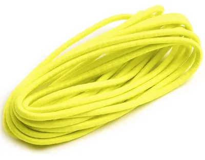 Gummikordel, Gummiband, Gummischnur, Zopfgummi, gelb