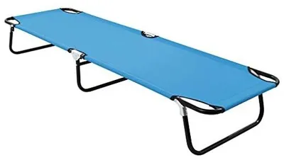 Produktbild von Faltbares Campingbett mit Stahlrahmen für den Außenbereich