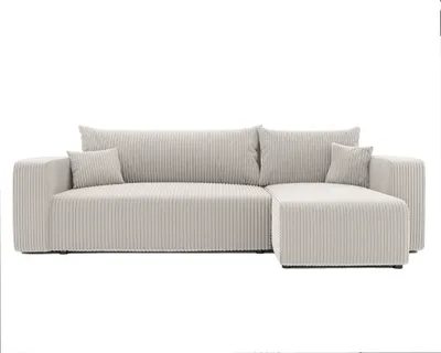 Produktbild von Idohome - Ecksofa Piano Stoff Couch Sofa mit Schlaffunktion und Bettkasten Polsterecke Couchgarnitur Ecke Bettcouch - Universal Farbe: Poso 100