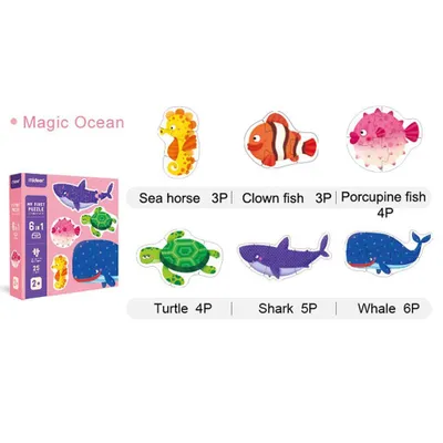 Zdjęcie produktu dla MiDeer Moje pierwsze puzzle - Zwierzęta w oceanie - 25 szt.