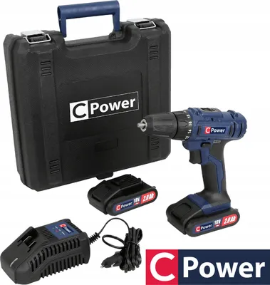 Produktbild von Bohrmaschine/Schrauber C-Power 18V 42Nm 2Xaku.2Ah Led Set Ladegerät Koffer