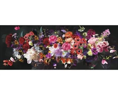 Produktbild von Glasbild Blumenstrauß II GLA1938 125x50 cm