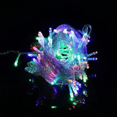 Produktbild von LED Weihnachtsbaumbeleuchtung 5m 50 Lichter Mehrfarbig, 3xAA Batterien