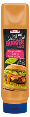 Produktbild von Homann Burger Sauce mit feinen Gurkenstücken Squeezeflasche 875ml