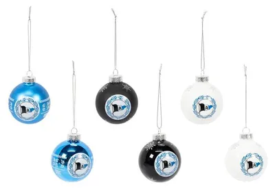 Produktbild von Arminia Bielefeld Weihnachtsbaumkugel 6er-Set Logo