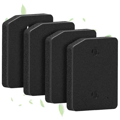 4 Schwammfilter für Miele Trockner, 207x157x30 mm, schwarz