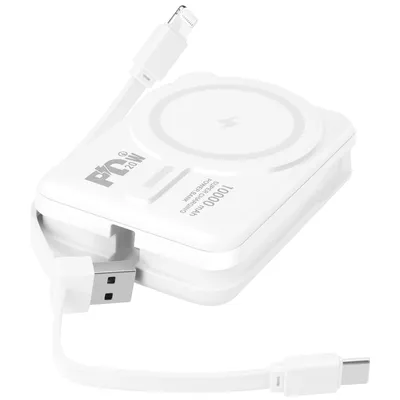 Immagine prodotto di Moxie, 10.000mAh MagSafe Powerbank Cavo Lightning e USB-C, bianco