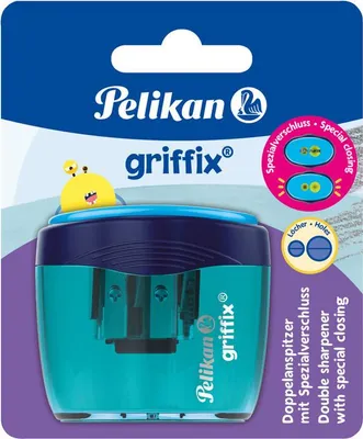 Produktbild von Dosenspitzer griffix doppelt - blau. Packung mit 4 Stück