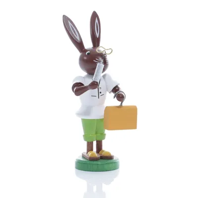 Zdjęcie produktu dla Figurka wielkanocna Królik Doktor Wysokość ok. 9 cm NOWA