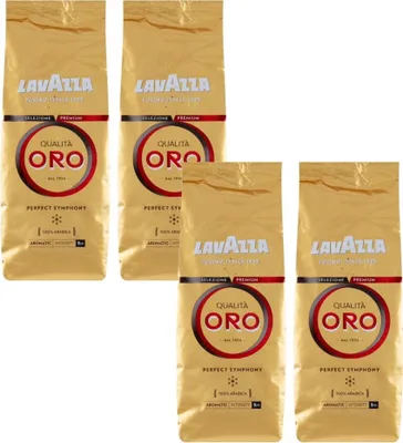 Zdjęcie produktu dla LAVAZZA 1425313001 Kawa ziarnista LAVAZZA Qualita Oro, łagodne ziarna arabica, 1,0 kg