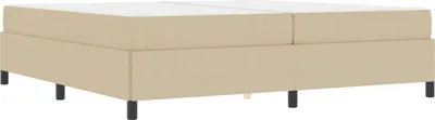 Image de vidaXL Cadre de lit avec matelas vert clair-gris 200 x 200 cm Tissu