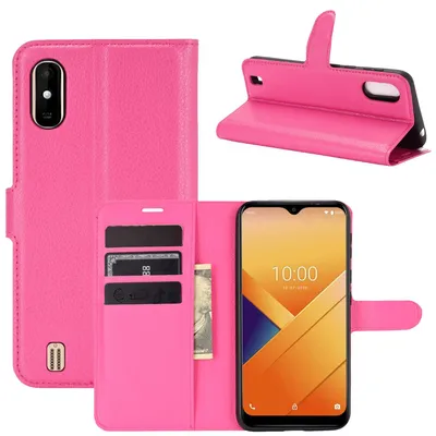 Image de Étui pour téléphone portable Wiko Y81 - Étui rose en simili cuir - Coque de protection
