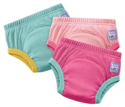 Zdjęcie produktu dla Bambino Mio, zestaw 3 sztuk, wielorazowe bawełniane pieluchomajtki treningowe, rozmiar 2-3 lata