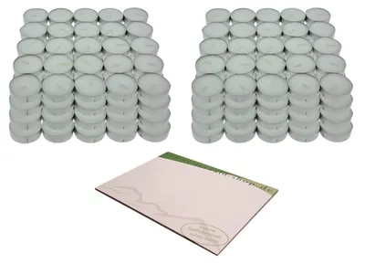 Image de Lot de 100 bougies chauffe-plat sans parfum, durée de 4 heures