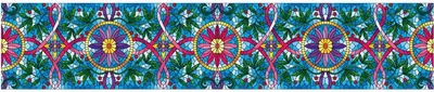 Zdjęcie produktu dla Folia osłonowa – witrażowe pnącza i kwiaty – naklejka na okna i drzwi prysznicowe – 40 x 200 cm