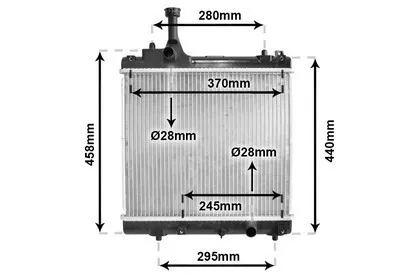 Produktbild von VAN WEZEL 52002113 Kühler Wasserkühler Motorkühler für SUZUKI Alto (GF) für NISSAN PIXO (UA0)