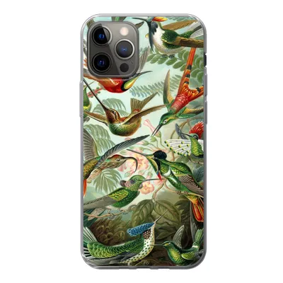 Produktbild von MuchoWow® Handyhülle Schutzhülle Hülle für iPhone 12 Pro Trochilidae - Alte Meister - Kunst Silikon Softcase Handy Hülle - Abdeckung
