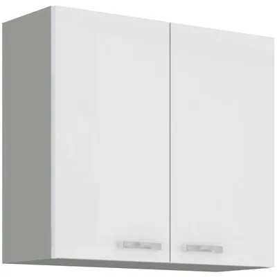 Produktbild von ULLERIKE Küchenoberschrank – Breite 80 cm, weiß/grau