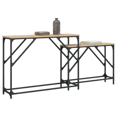 Produktbild von " "Konsolentisch/Beistelltisch Moderner design - Sofatisch für Wohnzimmer -e 2 Stk. Sonoma-Eiche Holzwerkstoff NeuMöbel 3883523