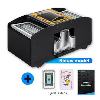 Productafbeelding van ShopWise Automatische kaartschudder - Inclusief speelkaarten en een elektronisch boek - Werkt op batterijen - Kaartschudder - Kaartschudmachine - Speelkaartscheduler