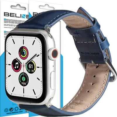 Immagine prodotto di Beline Cinturino Apple Watch in pelle 42/44/45/49Mm Blu /Blu