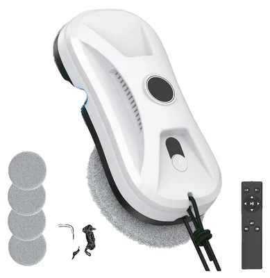 Produktbild von Fensterreinigungsroboter, Ultraschall-Spray, starke Saugleistung, Hellgrau, EU