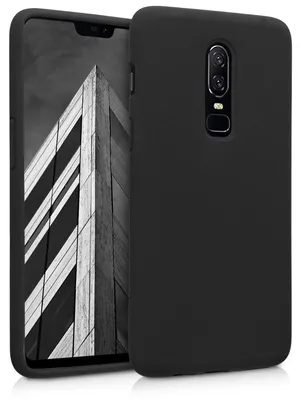 Produktbild von kwmobile Handyhülle für OnePlus 6 Hülle - Case Silikon - Kabelloses Laden - Schutzhülle Cover in Schwarz