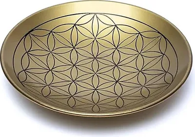 Immagine prodotto di Piatto In Ottone Con Design Fiore Della Vita - 15 Cm