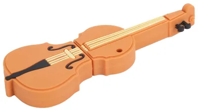 Image de Clé USB en forme de violon – Jolie clé USB pour le bureau à domicile, idéale pour stocker des fichiers musicaux – 128 Go