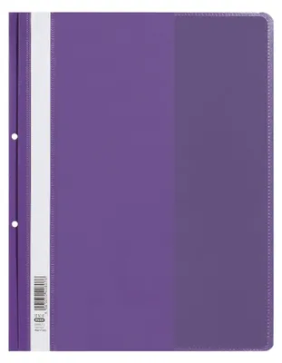 Image de Classeurs Elba A4, en plastique, perforés 2 trous, couleur violet, lot de 25