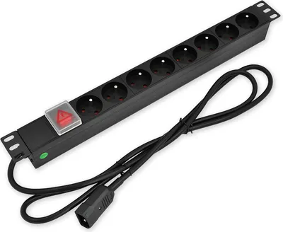Produktbild von PD.0810.100 - 19"-Stromversorgungseinheit, 1U, 8 x 230 V, aus, Stecker C14