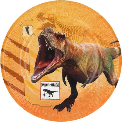 Produktbild von 8 Pappteller - T-Rex - ca. Ø 23 cm