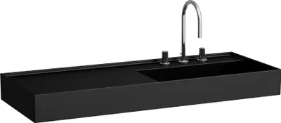 Image de LAUFEN Kartell lavabo, encastré, tablette à gauche, 1 trou pour robinet, sans trop-plein, 1200x460mm, H8133337161111