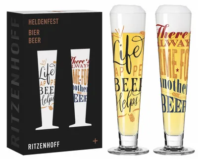 Produktbild von Ritzenhoff Heldenfest Bierglas-Set 2-tlg 385 ml Kristallglas  Germany