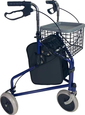 Produktbild von abc HOME | Rollator für Innenbereich | Metallkorb | Tasche | faltbar | verstellbare Höhe