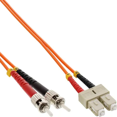Productafbeelding van InLine® 82604 LWL Duplex Kabel, SC/ST, 62,5/125µm, OM1, 0,5m