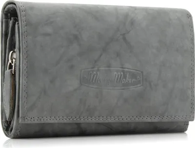 Image de Porte-monnaie Femme Cuir avec protection RFID 25 compartiments Porte-monnaie Femme Long (Gris)