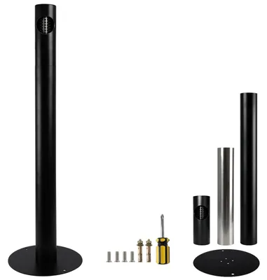 Imagen del producto de Cenicero negro de pie, para uso interior y exterior