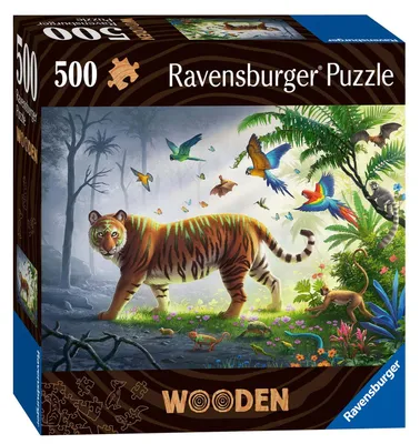 Image de Ravensburger Puzzle en bois Tigre dans la jungle, 500pcs.