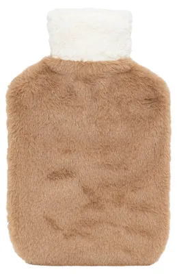 Image de Bouillotte eau 2L housse pilou bicolore chaleur douce hiver confort