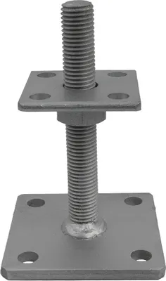 Produktbild von GeZu Impex® Pfostenträger Alfred höhenverstellbar M20 x 150 mm, 70 x 70 mm Stützenfuß Pfostenschuh