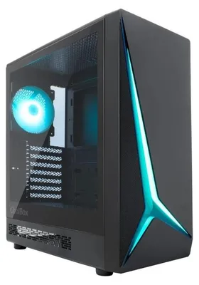 Obrázok produktu pre CoolBox PC Gaming GA450 Star Light, Tower, PC, Čierna, ATX, micro ATX, Mini-ITX, Akrylonitrilbutadienstyren (ABS), SPCC, Hranie