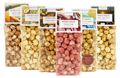 Zdjęcie produktu dla Zestaw popcornu - Gepopte popcorn - 6 smaków - 6 x 100 g