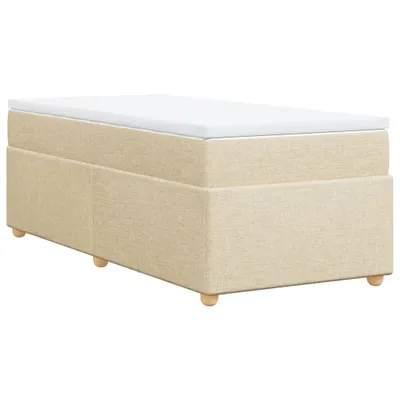 Produktbild von vidaXL Boxspringbett mit Matratze Creme 80x200 cm Stoff