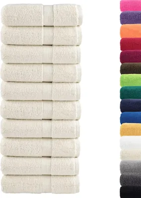 Produktbild von vidaXL Premium-Gästetücher SOLUND 10 Stk. Cremeweiß 30x50 cm 600 g/m²