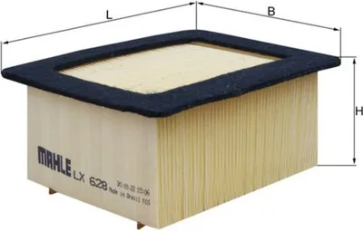 Produktbild von Luftfilter MAHLE LX 628 Filtereinsatz