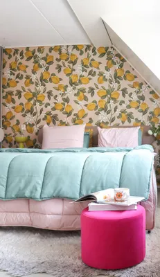 Immagine prodotto di Pouf rotondo in velluto rosa, 40x30 cm – Poggiapiedi/sgabello imbottito
