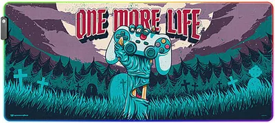 Image de One more Life Game Mat avec LED XL Mouse Pad pour clavier